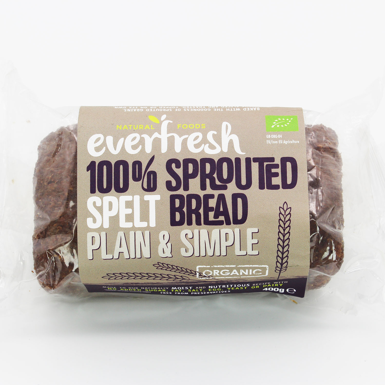 Sunnyvale Organic Sprouted Bread Spelt (400g) Organic to your Door