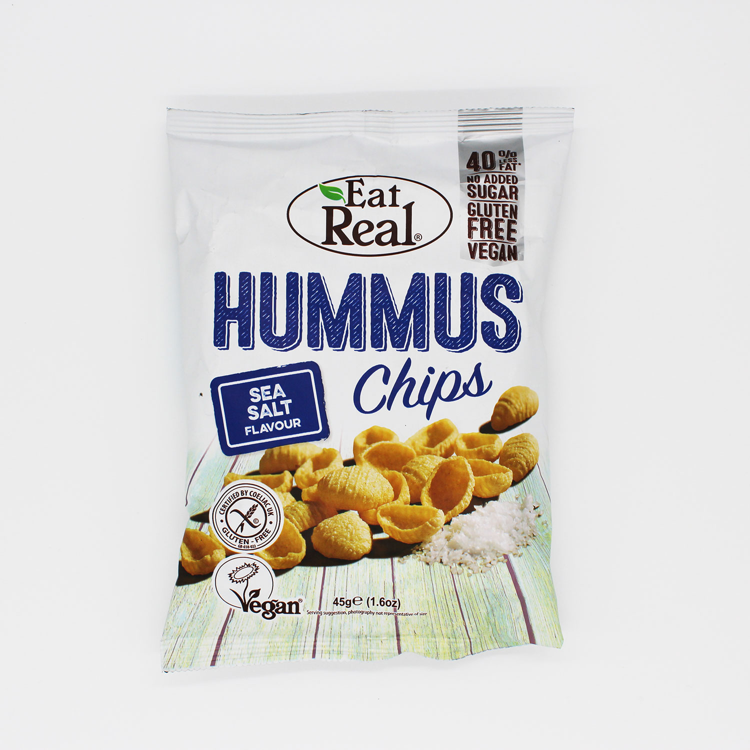 Eat Real Hummus Chips Salt (45g) Organic to your Door