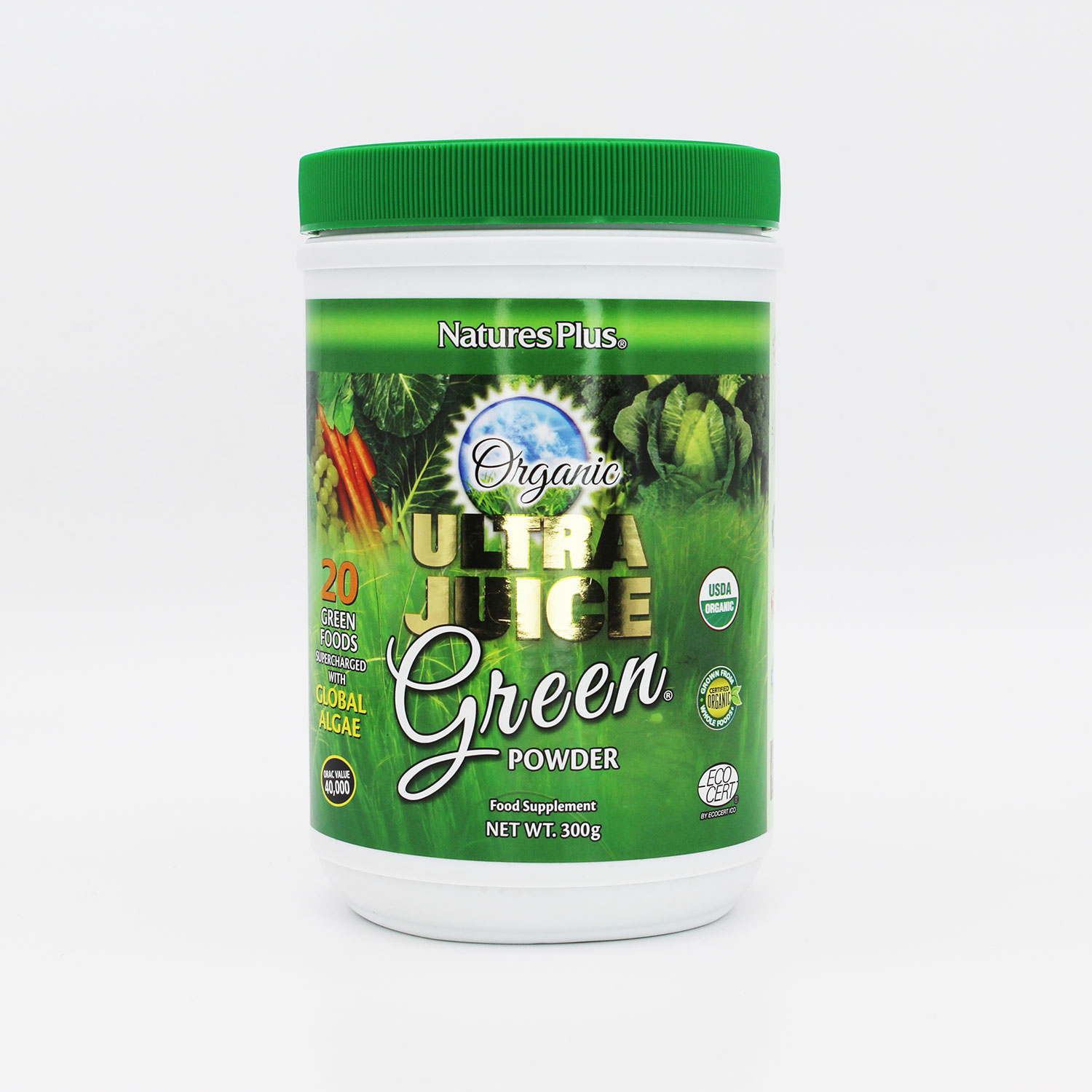 Natures Plus Organic Ultra Green Juice Powder (300g) Organic to your Door