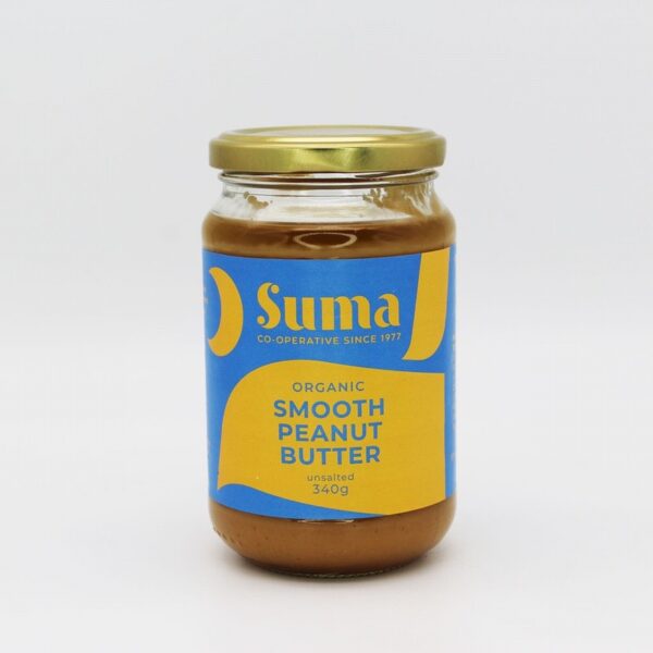 Suma Organic Peanut Butter – Smooth  No Salt (340g) - Organic to your door