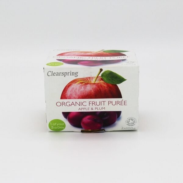 Clearspring Organic Fruit Puree – Apple & Plum (2x100g) - Organic to your door