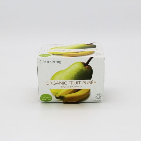 Clearspring Organic Puree – Pear & Banana (2x100g) - Organic to your door