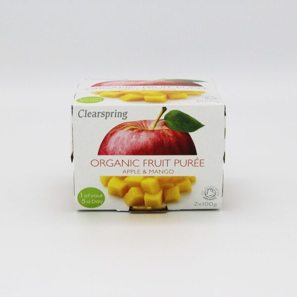 Clearspring Organic Fruit Puree – Apple & Mango (2x100g) - Organic to your door