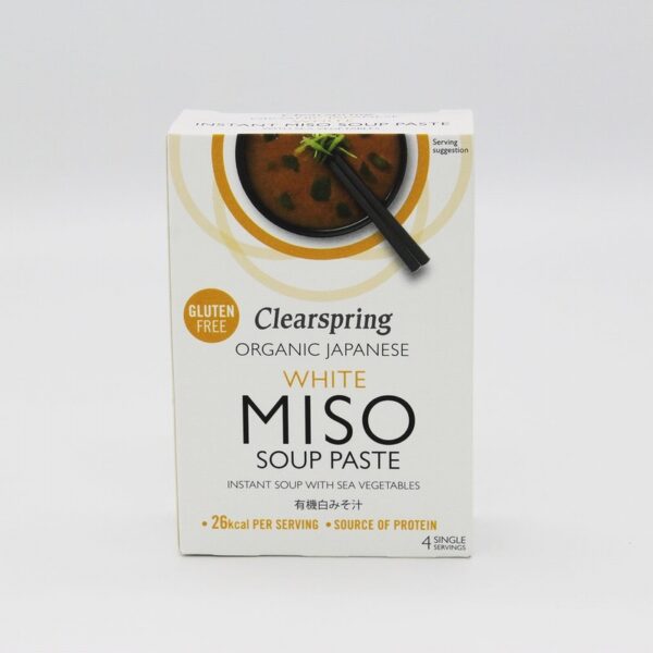 Clearspring Organic Instant White Miso Soup Paste (4x15g) - Organic to your door