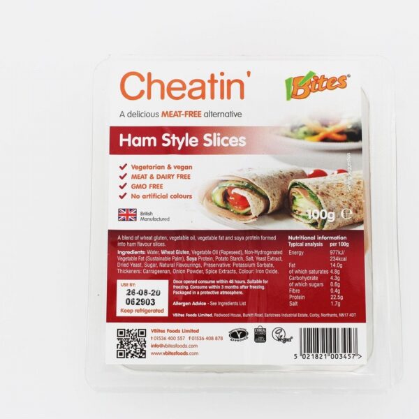 V-Bites Cheatin Ham Style Slices (100g) - Organic to your door