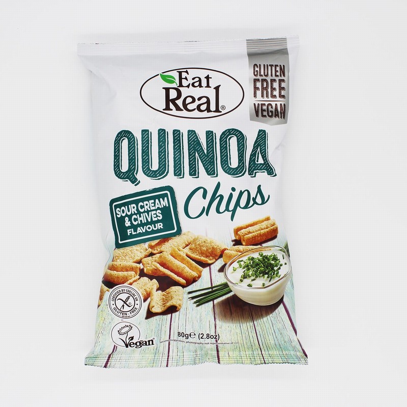 Eat Real Quinoa Chips Sour Cream & Chive (80g) Organic to your Door
