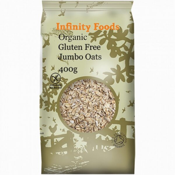 Infinity Organic Gluten Free Jumbo Oats (500g) - Organic to your door