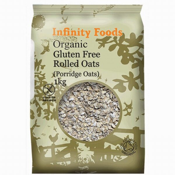 Infinity Organic Gluten Free Rolled Oats (1kg) - Organic to your door