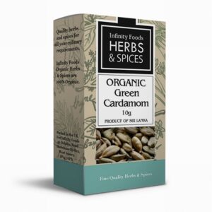 Infinity Organic Spices – Green Cardamon Pods (10g) - Organic to your door