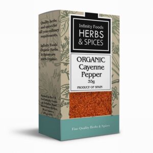 Infinity Organic Spices – Cayenne Pepper (35g) - Organic to your door