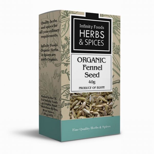 Infinity Organic Spices – Fennel Seed (40g) - Organic to your door