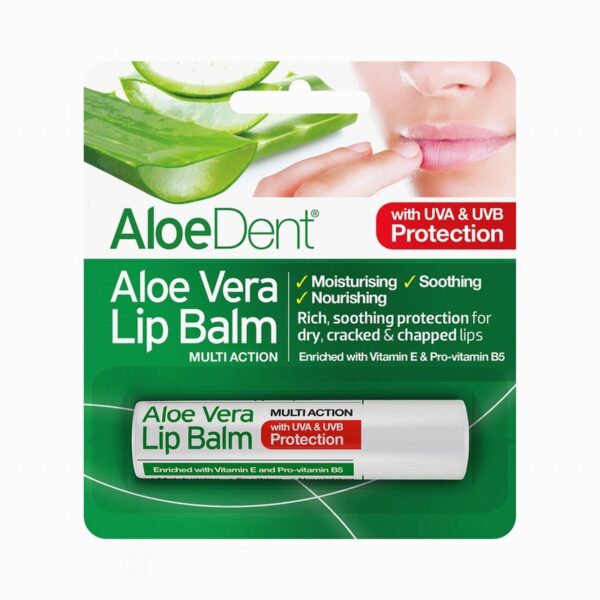 Aloe Dent Aloe Vera & Lysine Lip Balm (4g) - Organic to your door