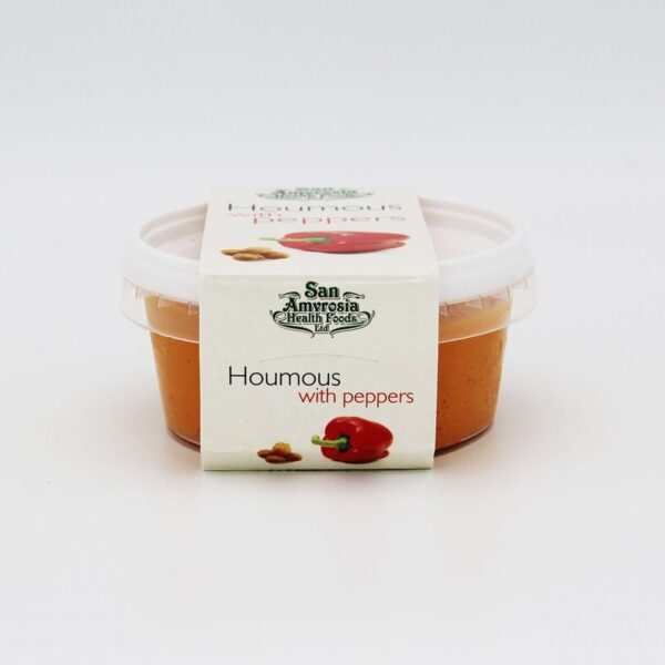 San Amvrosia Houmous with Peppers (142g) - Organic to your door