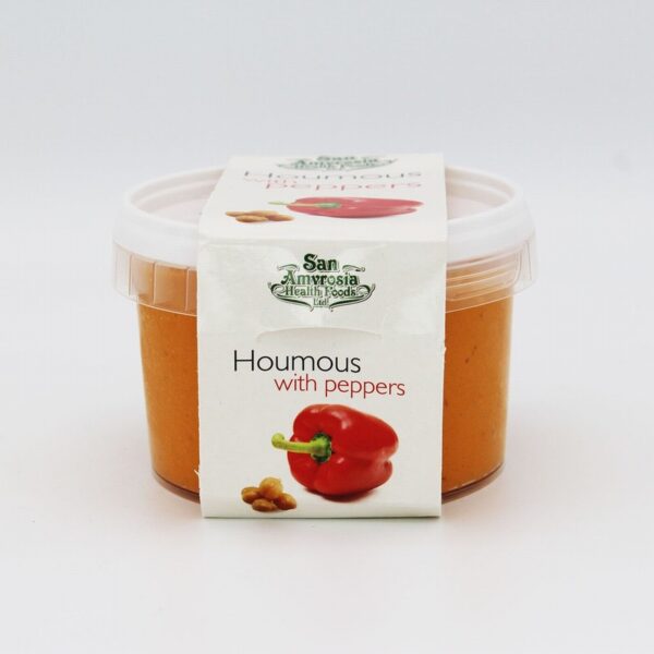 San Amvrosia Houmous with Peppers (228g) - Organic to your door