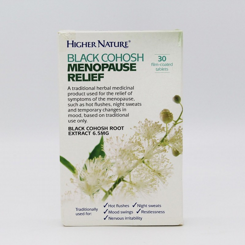 Higher Nature Black Cohosh Menopause Relief (30s) Organic to your Door
