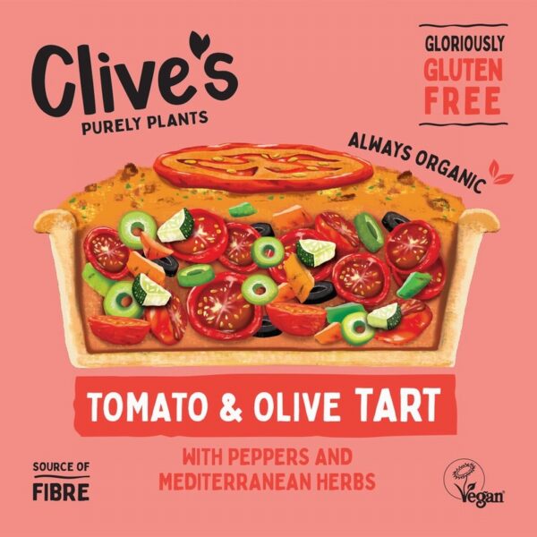 Clive’s Organic Gluten Free Tart – Tomato & Olive (150g) - Organic to your door