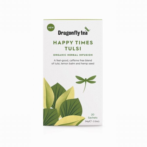 Dragonfly Organic Tea – Happy Times Tulsi (20s) - Organic to your door