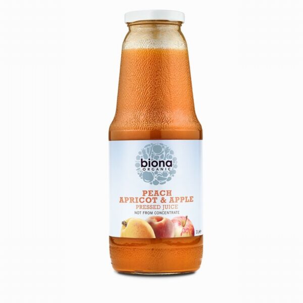 Organic Peach, Apricot & Apple Juice (1L) - Organic to your door