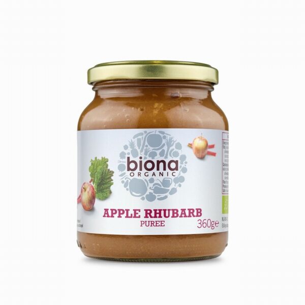 Organic Apple & Rhubarb Puree (360g) - Organic to your door