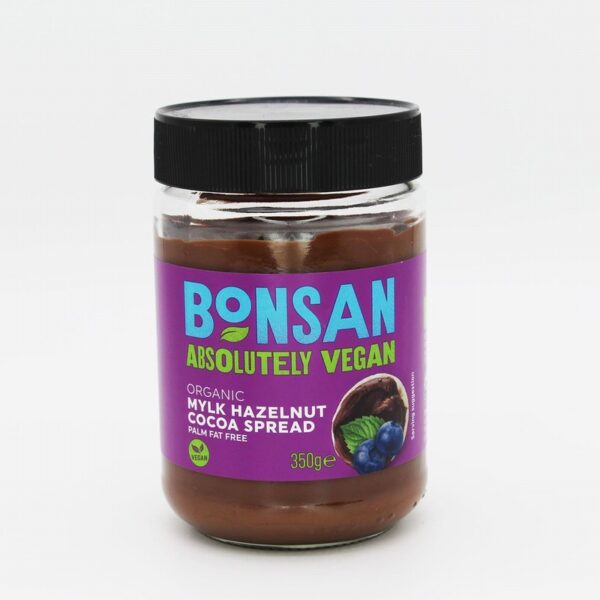 Bonsan Organic Mylk Hazelnut Cocoa Spread (350g) - Organic to your door