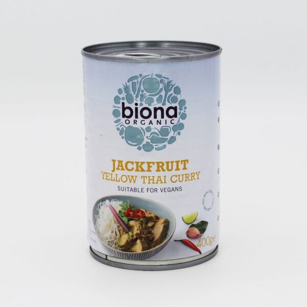 Biona Organic Jackfruit – Yellow Thai Curry (400g) - Organic to your door