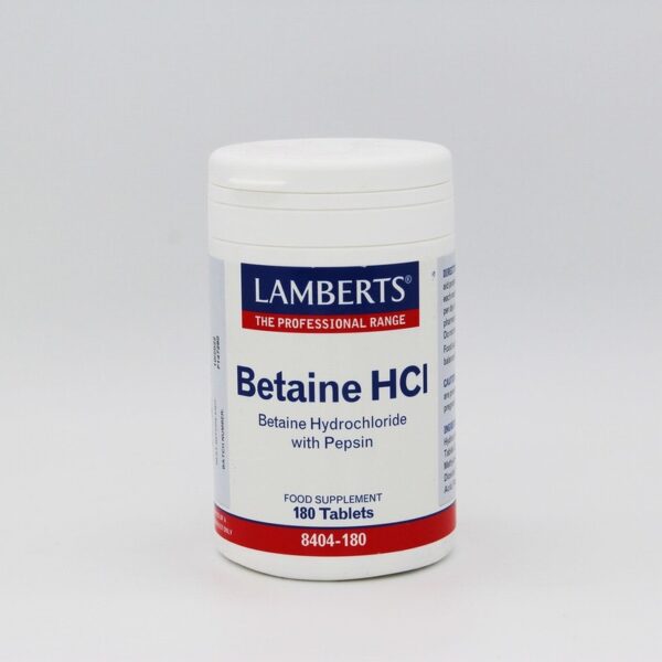 Lambert’s Betaine HCl with Pepsin (180s) - Organic to your door