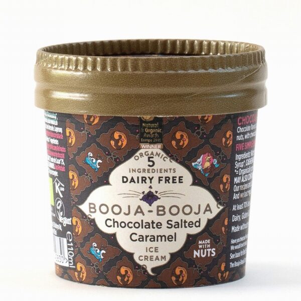 Booja Booja Organic Ice Cream – Chocolate Salted Caramel (110ml) - Organic to your door