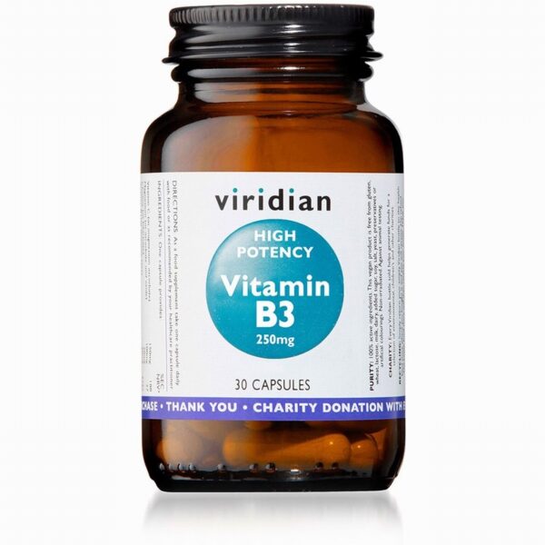 Viridian High Potency Vitamin B3 – 250mg (30s) - Organic to your door