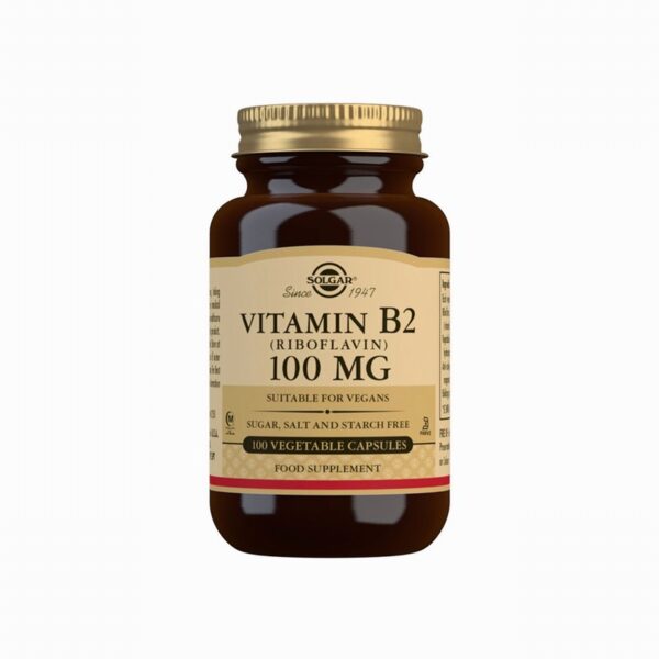 Solgar Vitamin B2 Riboflavin 100mg (100s) - Organic to your door