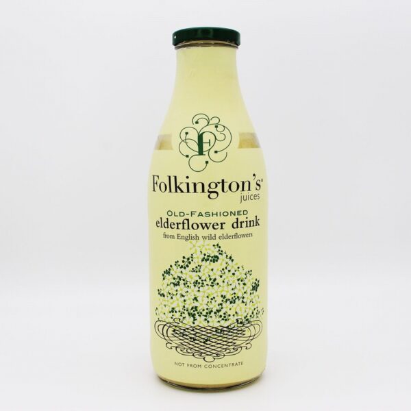 Folkingtons Elderflower Juice Drink (1L) - Organic to your door