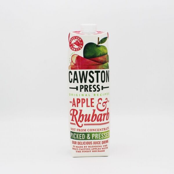 Cawston Press Pure Apple & Rhubarb Juice (1L) - Organic to your door