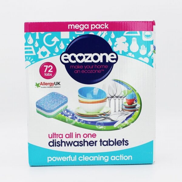 Ecozone Ultra Dishwasher Tablets (72) - Organic to your door