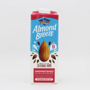 Blue Diamond Almond Breeze – Unsweetened (1L) - Organic to your door