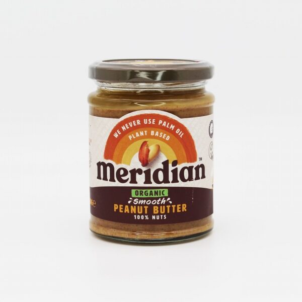 Meridian Organic Peanut Butter – Smooth  No Salt (280g) - Organic to your door