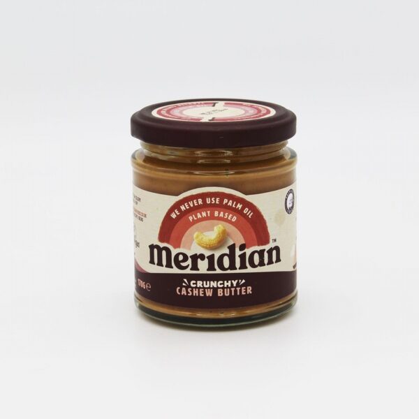 Meridian Cashew Butter – Crunchy (170g) - Organic to your door