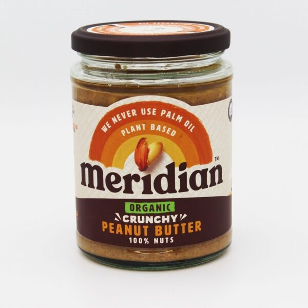 Meridian Organic Crunchy Peanut Butter (470g) - Organic to your door