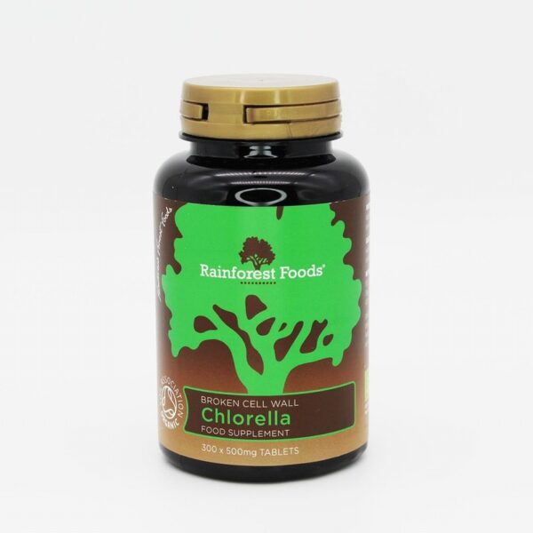 Rainforest Foods Organic Chlorella Tablets 500mg (300s) - Organic to your door