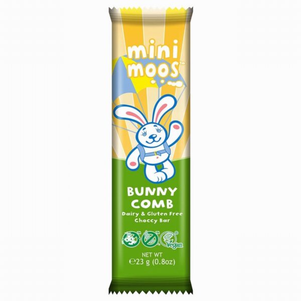 Moo Free Organic Chocolate – Bunnycomb Mini Moo (23g) - Organic to your door