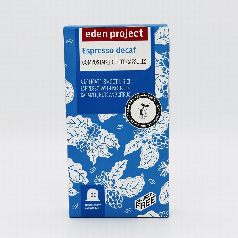 Eden Project Compostable Coffee Pods – Decaf (10s) - Organic to your door