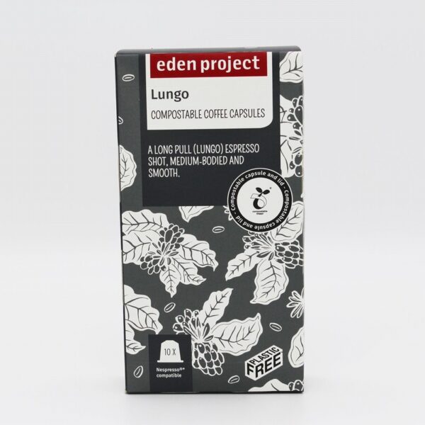 Eden Project Compostable Coffee Pods – Lungo (10s) - Organic to your door