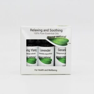 Amour Natural Relaxing & Soothing Essential Oil Set (3x10ml) - Organic to your door