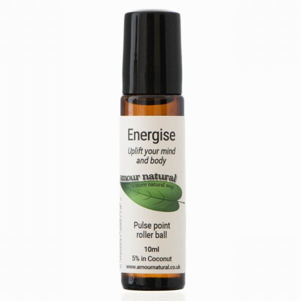 Amour Essential Oil Blend Energise 5% Dilution Rollerball (10ml) - Organic to your door