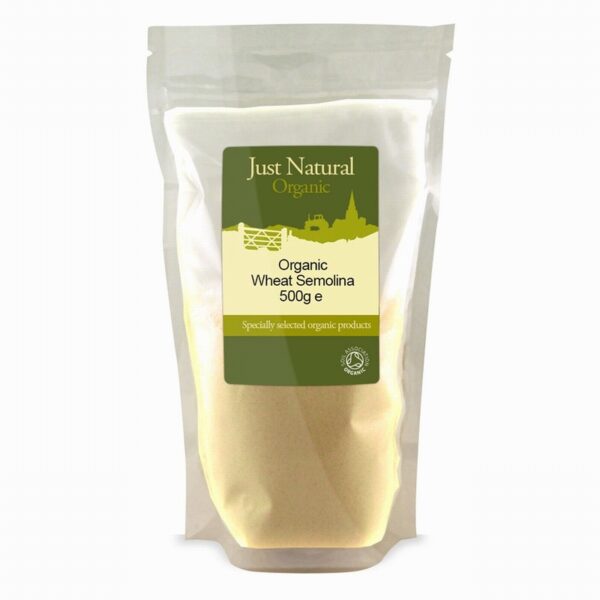 Just Natural Organic Wheat Semolina (500g) - Organic to your door