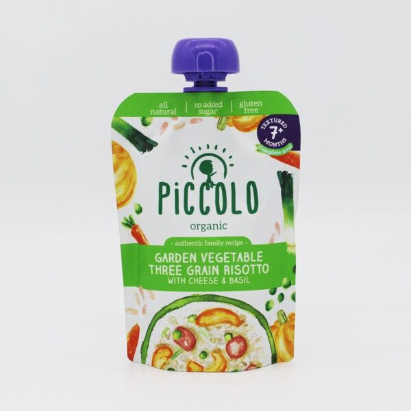 Piccolo Organic Garden Vegetable Three Grain Risotto (130g) - Organic to your door