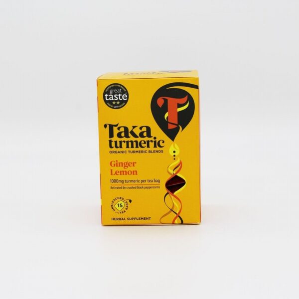 Taka Turmeric Organic Tea – Ginger & Lemon (15s) - Organic to your door