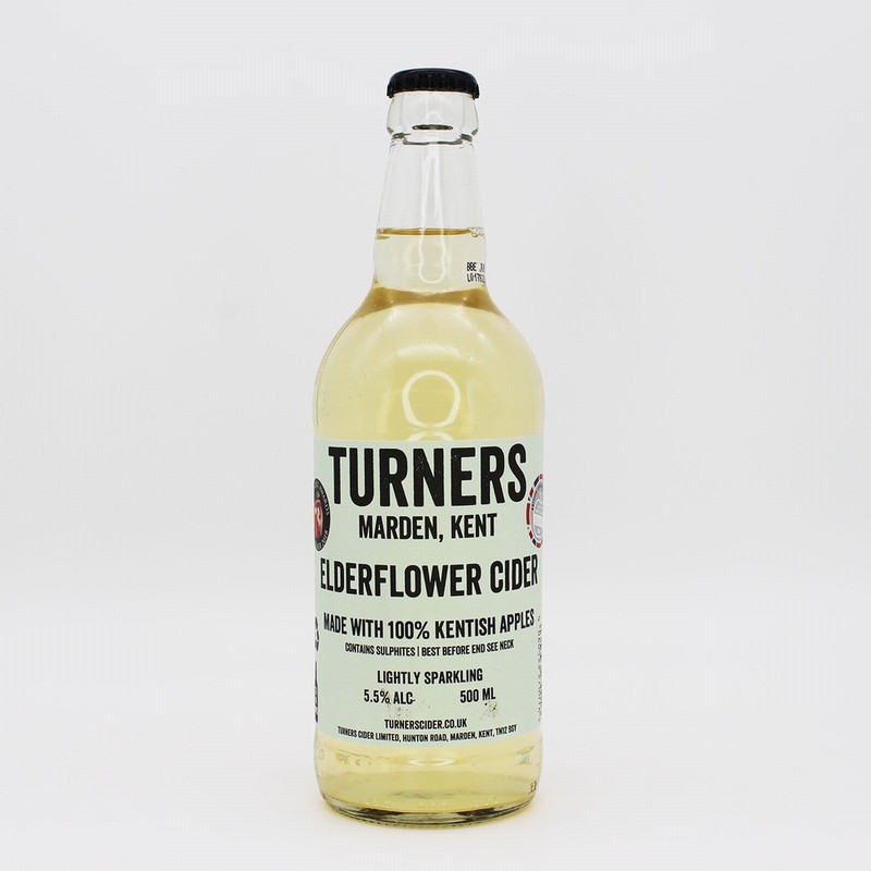 Turner’s Elderflower Cider 5.5% (500ml) - Organic to your door