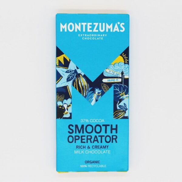 Montezuma Organic Milk Chocolate – 37% Smooth Operator (90g) - Organic to your door