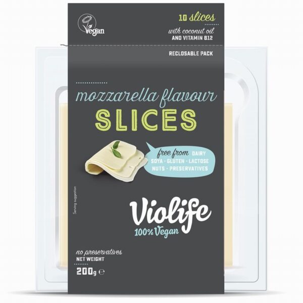 Violife Vegan Cheese Slices – Mozzarella (200g) - Organic to your door