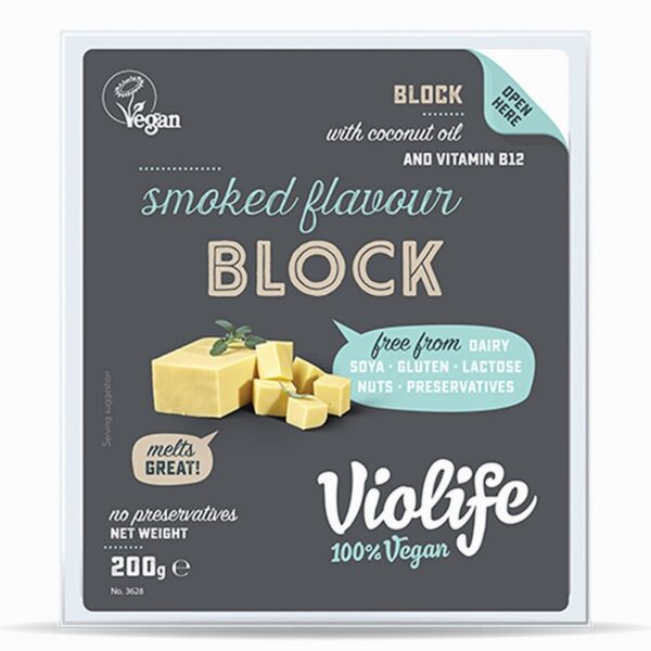 Violife Vegan Cheese Block – Smoked (400g) - Organic to your door