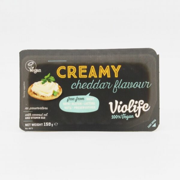 Violife Vegan Cheese Creamy – Cheddar (150g) - Organic to your door